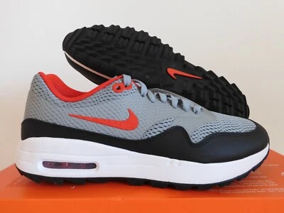 Chuteiras de golfe Nike Air Max 1 G cinza partícula-vermelho universitário tamanho 9 [CI7576-002] - Imagem 1 de 4