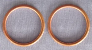 06-3995C/062583 DOMINATOR COMMANDO EXHAUST SEALING COPPER GASKETS X 2 - Picture 1 of 1