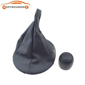 5 Speed Gear Shift Knob + Leather Cover For Fiat 500 500c 2007-2013 /Panda 03-12 - Picture 1 of 8