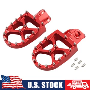 NICECNC Foot Pegs Rests Pedals For Beta RR 250 300 RR250 RR300 2T 2013-2019 Red - Picture 1 of 4