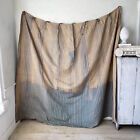 80 x76 DISTRESSED FADED Antique Crushed silk moire fabric 1910