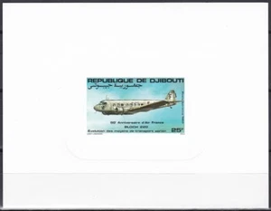 Djibouti ScC177 Aviation, Air France 50th Anniv. Plane, Bloch 220, Deluxe Proof - Picture 1 of 1