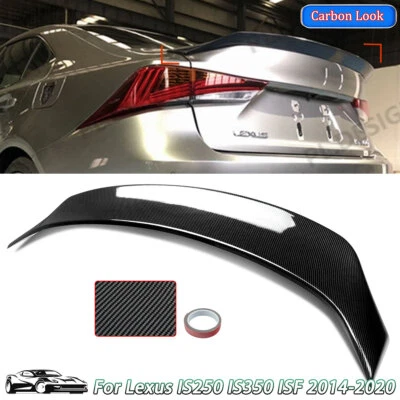 FOR 2014-2020 LEXUS IS200t IS250 IS350 AR STYLE TRUNK SPOILER WING CARBON LOOK  Foto 1 de 4