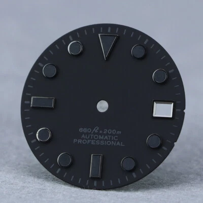 28,5 mm esfera negra mate Darth Vader verde oscuro esfera luminosa NH35 Foto 1 de 4