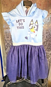 Bluey Mädchen Netz Cosplay Kurzarm blau Kleid Gr. 6 - Bild 1 von 7