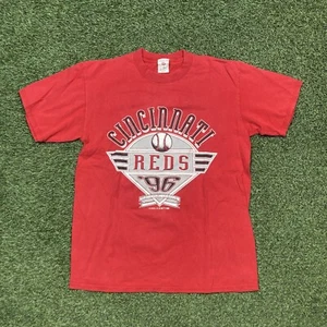 Vintage Reds Shirt Large 90s 00s Cincinnati 1996 MLB Baseball Tee - Picture 1 of 10