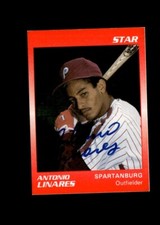 Antonio Linares 1989 Star Spartanburg Phillies authentic autographed card