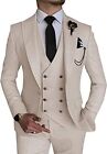 Men's 3 Piece One Button Suit,  Suit Blazer for Wedding,  Men's Slim-Fit 3PC Men