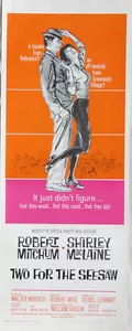 Two for the Seesaw•Shirley MacLaine, Robert Mitchum•Película de inserto original de 14x36 - Imagen 1 de 1