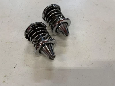 58-67 C1 C2  Corvette Chrome Hood Latch Pin & Spring Assembly- Pair - Image 1 of 3