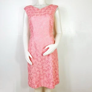 Talbots Vintage v neck silk Dress Size 4 Pink Floral Embroidered - Picture 1 of 9