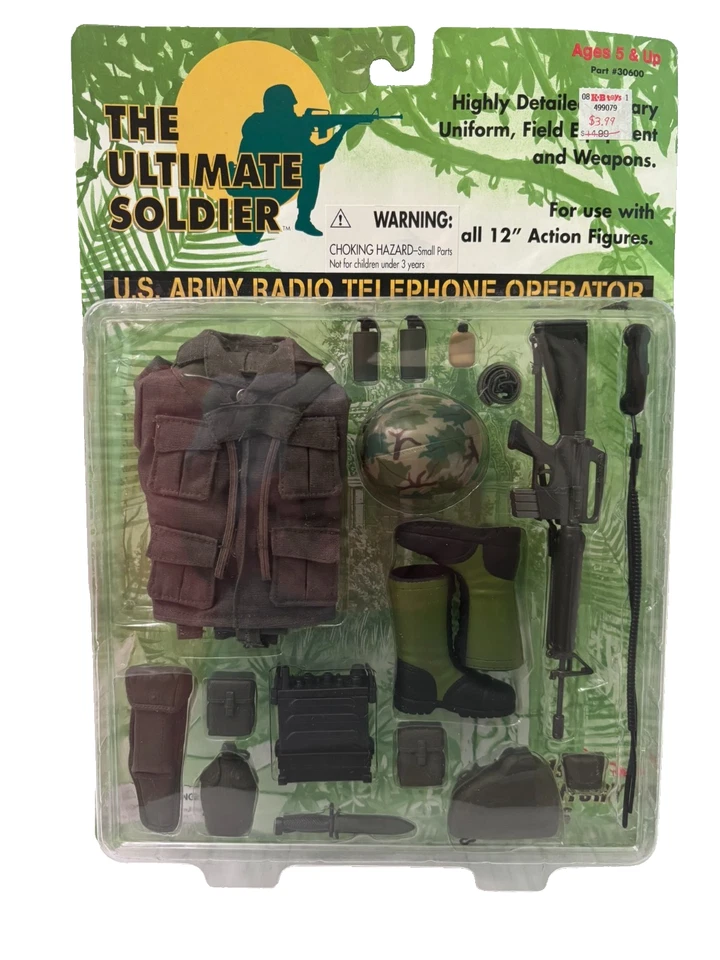 1997 21st Century Toys Ultimate Soldier US Army Radio Telephone Operator Set