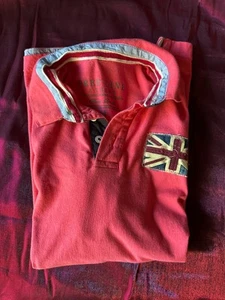 Camisa polo Free Line Athens 100 % algodón para hombre manga corta mediana coral/salmón - Imagen 1 de 6