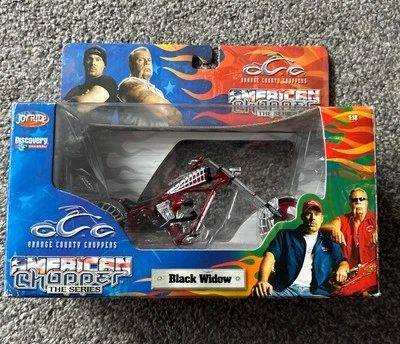 BLACK WIDOW OCC AMERICAN CHOPPER 1:18 DIE-CAST MODEL, NEW IN BOX & RETIRED.  - Image 1 of 4