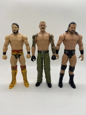 LOTE DE 3 FIGURAS DE AÇÃO BÁSICAS WWE NXT Main Event conjunto de Gargano, Lumis, McIntyre - Imagem 1 de 4