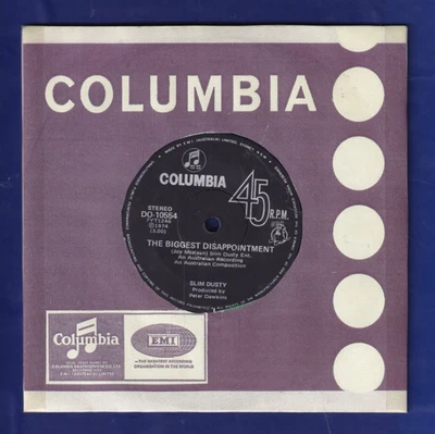 Slim Dusty 1974 45rpm single- The Biggest Disappointment/ I'll Come Around, vgc - image 1 of 2