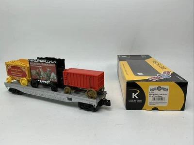 K-Line O Gauge 6-22502 Ringling Bros Scale Flatcar RBBX #56 W/ 3 Circus Wagons - Image 1 of 4