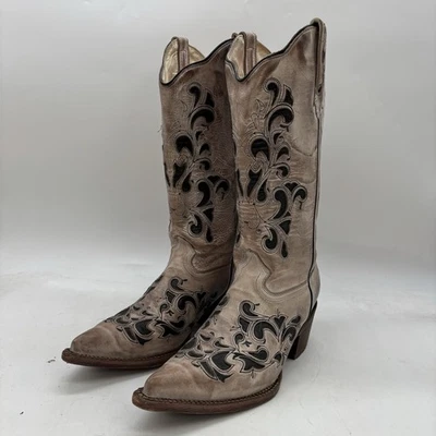 Botas de cuero J.B. Dillon para mujer 9 B achicoria vaquera occidental JBR 6055 Foto 1 de 4