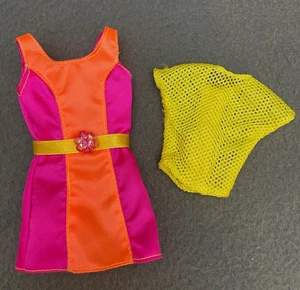 Barbie Teen Skipper Fashion Avenue 18379 Orange & Pink Dress Yellow Shirt 1997 - Picture 1 of 6