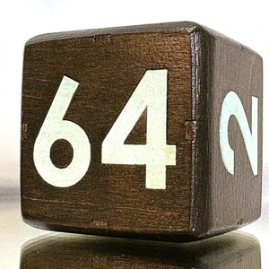 64.BROWN.Skyblue - Century Gothic Font - Backgammon Doubling Cube - 36mm - Picture 1 of 9
