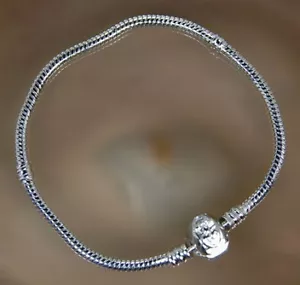 8 Zoll 3 mm Platiniert Schlangenkette Passend für Charm - Bild 1 von 1
