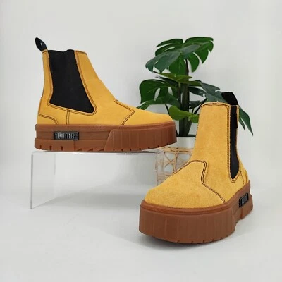 Botas de plataforma Puma Mayze Chelsea de gamuza de trigo para mujer talla 7 EE. UU.  Foto 1 de 4