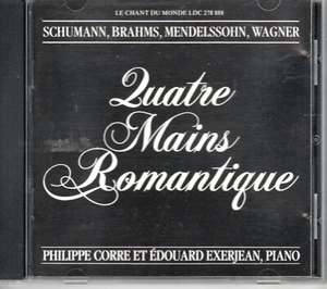 SCHUMANN - BRAHMS - QUATRE MAINS ROMANTIQUE - CORRE ET EXERJEAN - 1987 - Foto 1 di 2