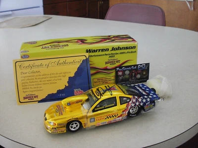 NHRA 1/24 RC2 WARREN JOHNSON AUTOGRAPHED 2005 PONTIAC YELLOW CHROME 1/252 #87 - Image 1 of 4