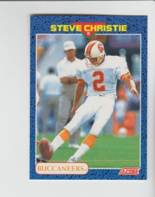 1991 Score Young Superstars #17 Steve Christie rookie card, Buffalo Bills - Image 1 of 2