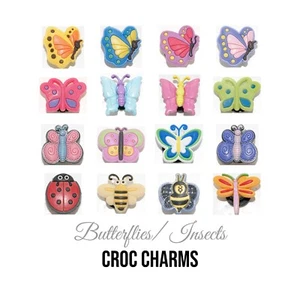 Schmetterling Schuh Charms - verschiedene Insekten Schuh Charms passen Kroko Schuhe - Bild 1 von 26