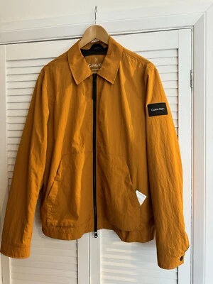CALVIN KLEIN KANGAROO OS Mustard LIGHTWEIGHT OVERSHIRT Jacket Sz MEDIUM RRP £170 - Image 1 of 4