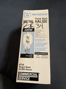 Westinghouse 320 watt BT28 HID Light Bulb Pulse Start Metal Halide 4200 K - Picture 1 of 7