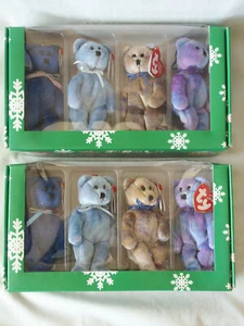 Ty Jingle Beanies 2 Boxed Sets Clubby Edition Bears Collection 8 Ornaments 2001 - Picture 1 of 6