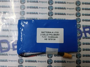 Batteria a litio ricaricabile 7.4V DOPPIA CELLA 10.000mAh lampade gps antifurto - Foto 1 di 2