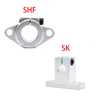 MARKENLOS Wellenhalter stehend für Bodenmontage Unterstützung für Stahlwelle 8-60mm SK/SHF