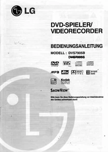 Bedienungsanleitung für LG DVS7905 DVD-Spieler Videorecorder VHS - Bild 1 von 1