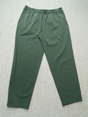 Pantalones de chándal Lululemon para hombre medio verde cordón nailon elástico rendimiento Foto 1 de 4