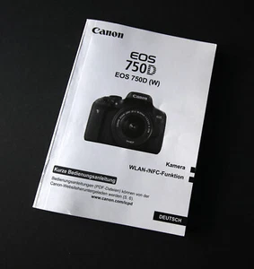 Conon EOS 750D Kurze Bedienungsanleitung - Bild 1 von 1