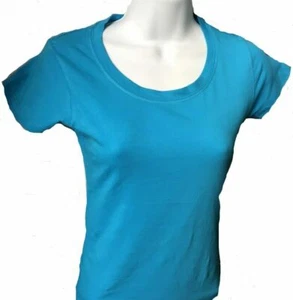 Pack of 16 PCS Girls T-SHirts R-Neck Turquois 95% cotton 5% spandex tee TSHIRT - Picture 1 of 1