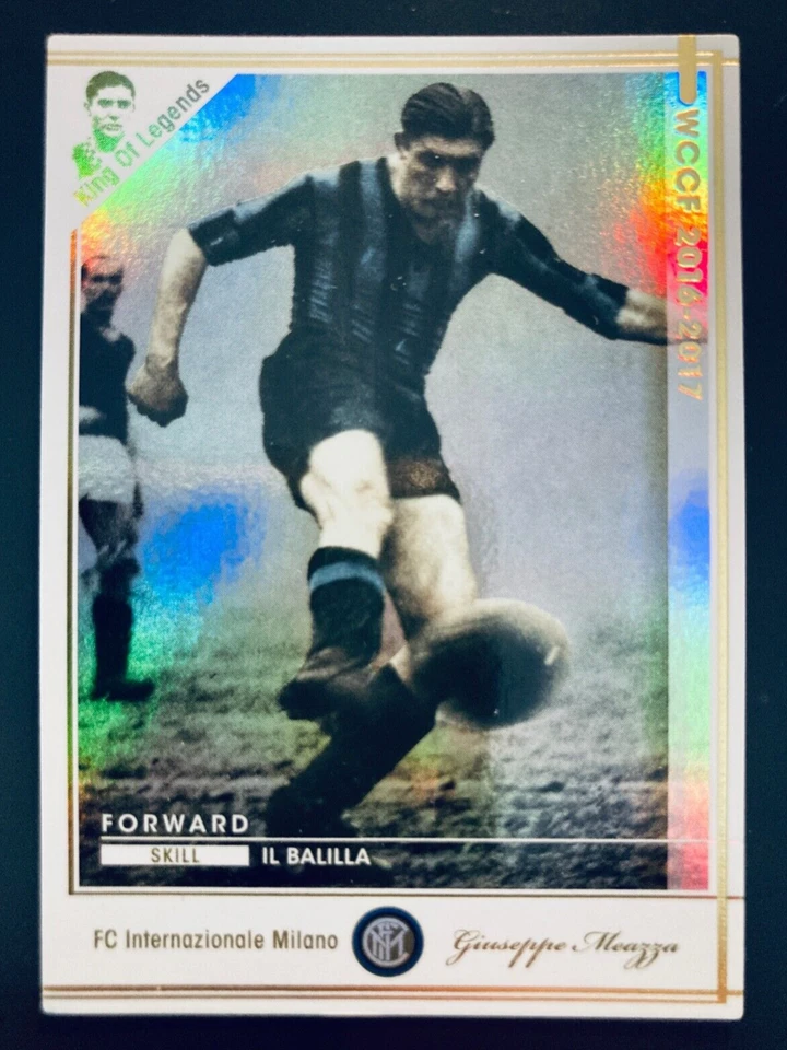 Tarjeta refractor 2016-17 Panini WCCF King of Legends Giuseppe Meazza Inter de Milán  Foto 1 de 1