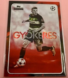 Viktor Gyokeres 2024/25 Topps UCC Knockout Rosso 08/10 Sporting Clube De Portugal - Foto 1 di 4