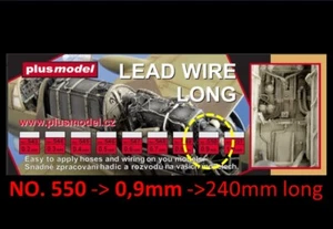 MW22 PLUSMODEL 550 LEAD WIRE 0,9 MM - 240MM LONG BLEIDRAHT