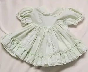 Vestido Mary Louise Vintage Original Niñas Talla 9 Meses Verde Claro ~ Pequeño Defecto - Imagen 1 de 8
