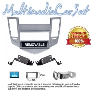 Mascherina Autoradio 1 e 2 Doppio DIN Colore Argento Cruze fino a 2013 - 3608 - Foto 1 di 3