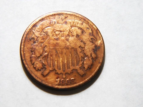 1868 G 2 Cent Piece,  Nice *Better Date* Vintage Coin for any Collection Cover