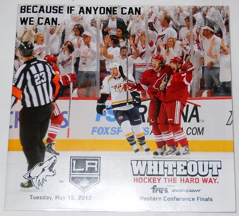 MIKKEL BOEDKER Phoenix Coyotes poster program 2012 Los Angeles Kings Playoffs Cover
