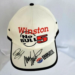 Chase WINSTON NO BULL 5 Charlotte Earnhardt Jr & Martin Autographed White Hat - Picture 1 of 7