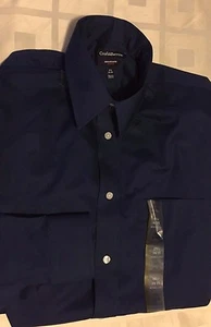 Camisa de vestir Croft & Barrow para hombre de tela ancha de manga larga con botones 151/2 34/35 NUEVA - Imagen 1 de 8