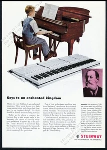 Camille Saint Saens 1948 foto piano Steinway anuncio impreso vintage - Imagen 1 de 7