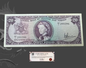 Trinidad y Tobago 20 dólares 1964 - Billetes de circulación Isabel II en muy buen estado - Imagen 1 de 4